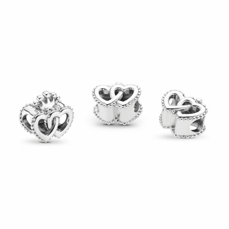 Pandora United Regal Hearts Charm Sale NZ, Sterling Silver (507468-ROB)